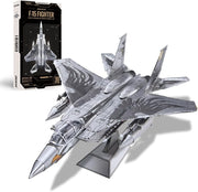 Metal 3D Puzzle F-15 Fighter Jet Model Kit – Adult Warplane Craft Decor