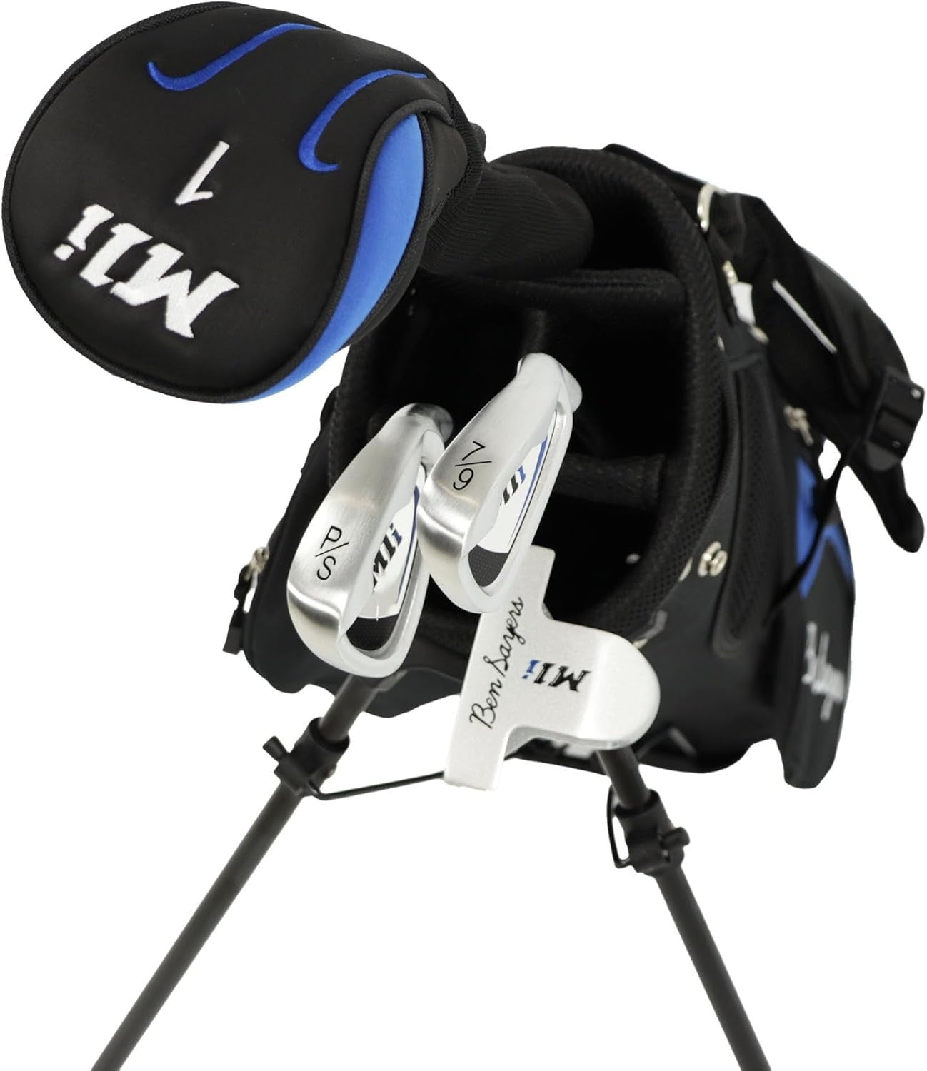 Kids Golf Club Starter Set Right Hand 4pc Driver Irons Putter Stand Bag