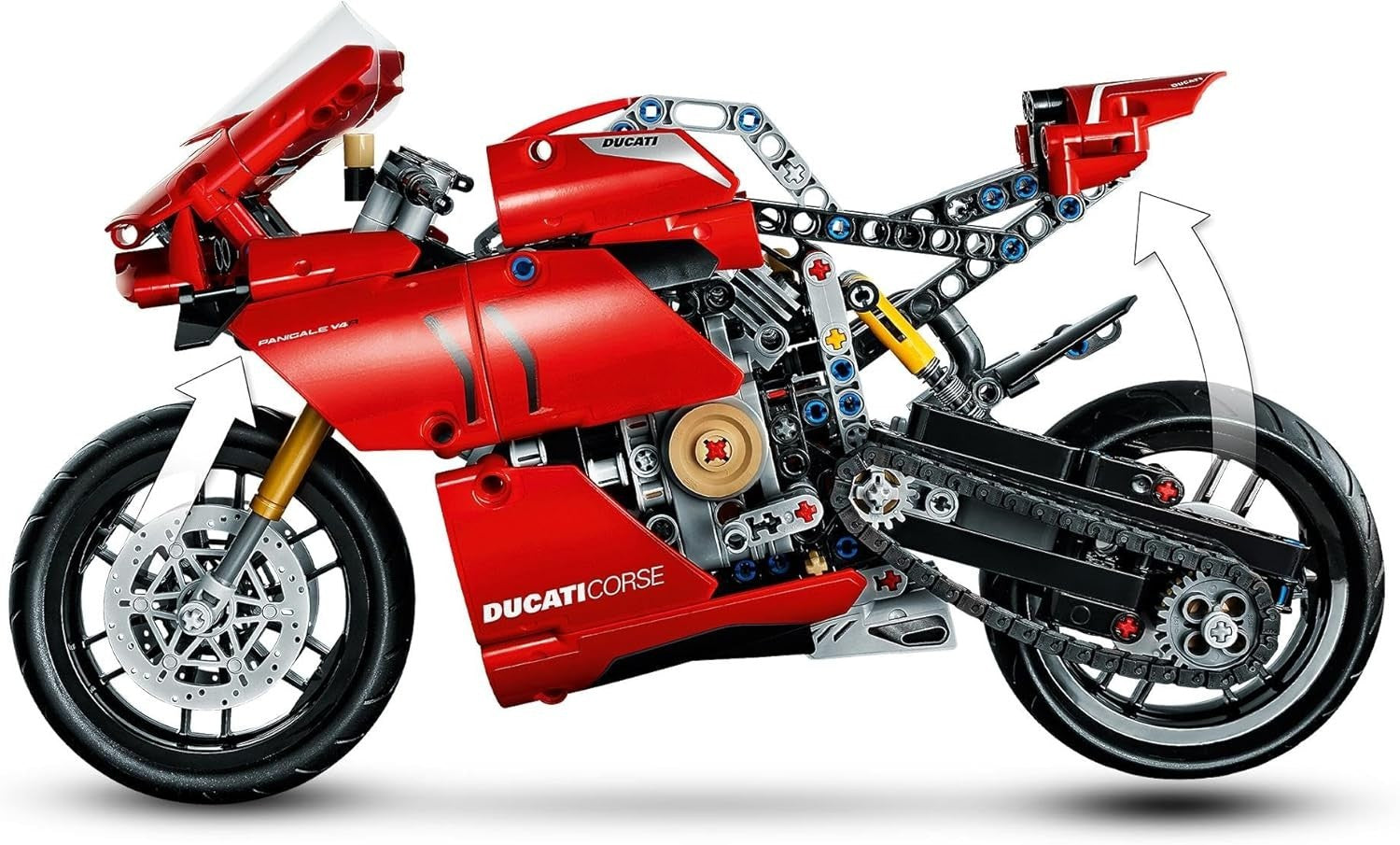 Realistic Motorcycle Building Kit with Gearbox & Suspension – 646 Pieces Set