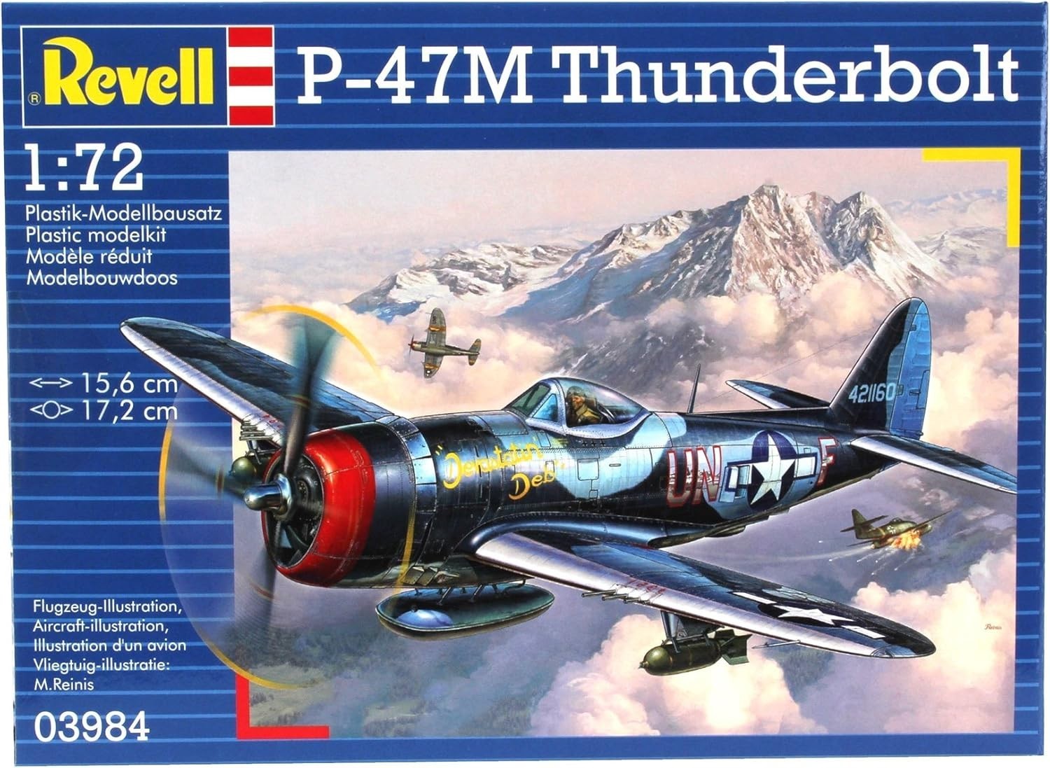 1:72 WWII Fighter Jet Model Kit Unpainted Build Set | P-47M Thunderbolt
