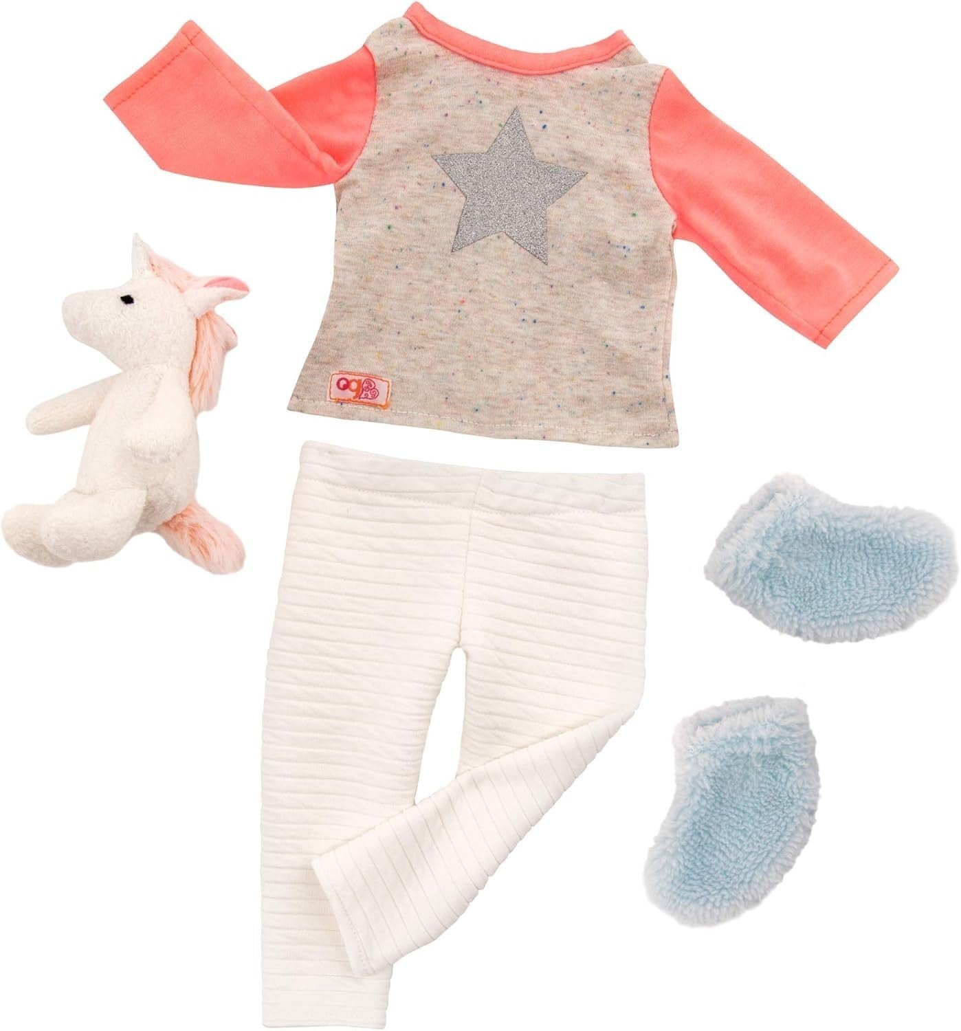 18-Inch Doll Pajama Outfit Unicorn Plush Sleepwear Set