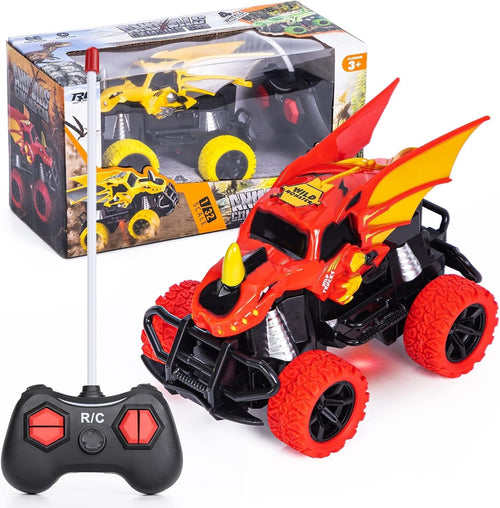 Dinosaur RC Car 4-Channel Remote Control Monster Truck LED Lights Toy for Kids 3