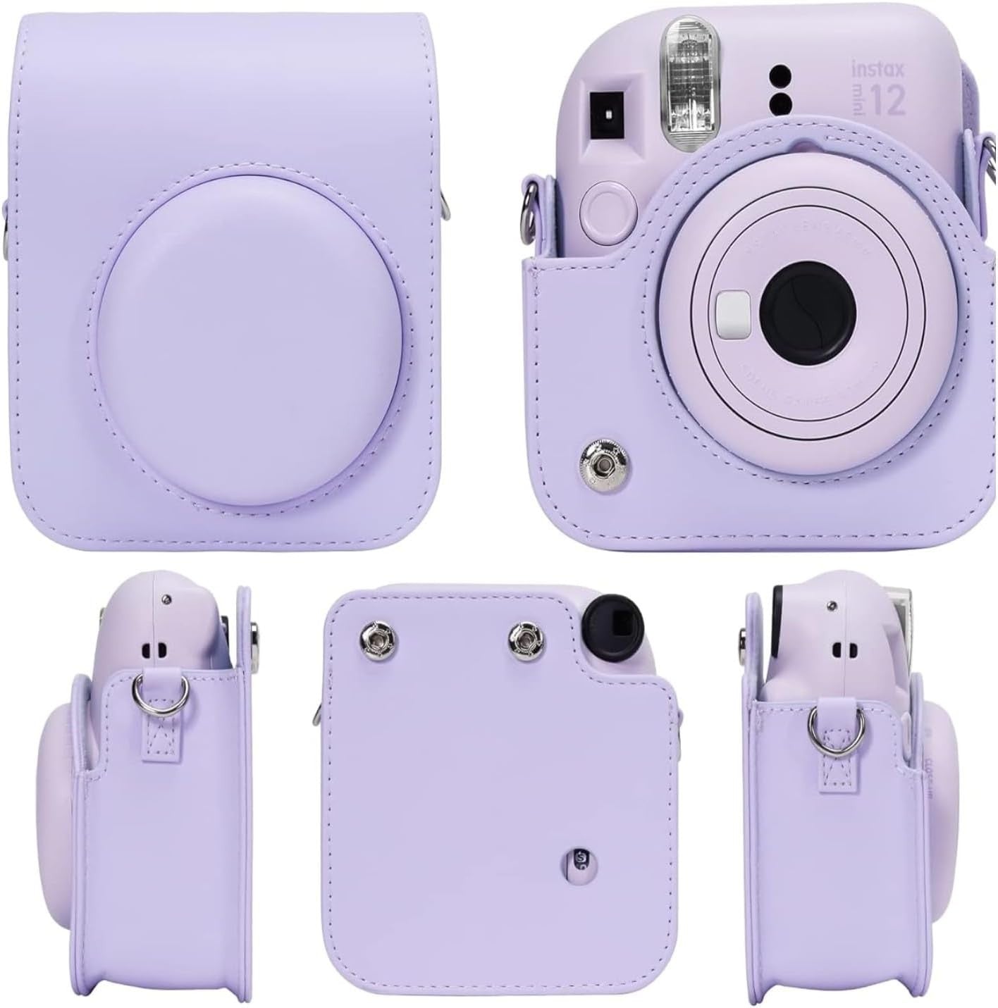 Mini 12 Camera Case Kit 20 Film Album 64 Pocket Purple Bundle