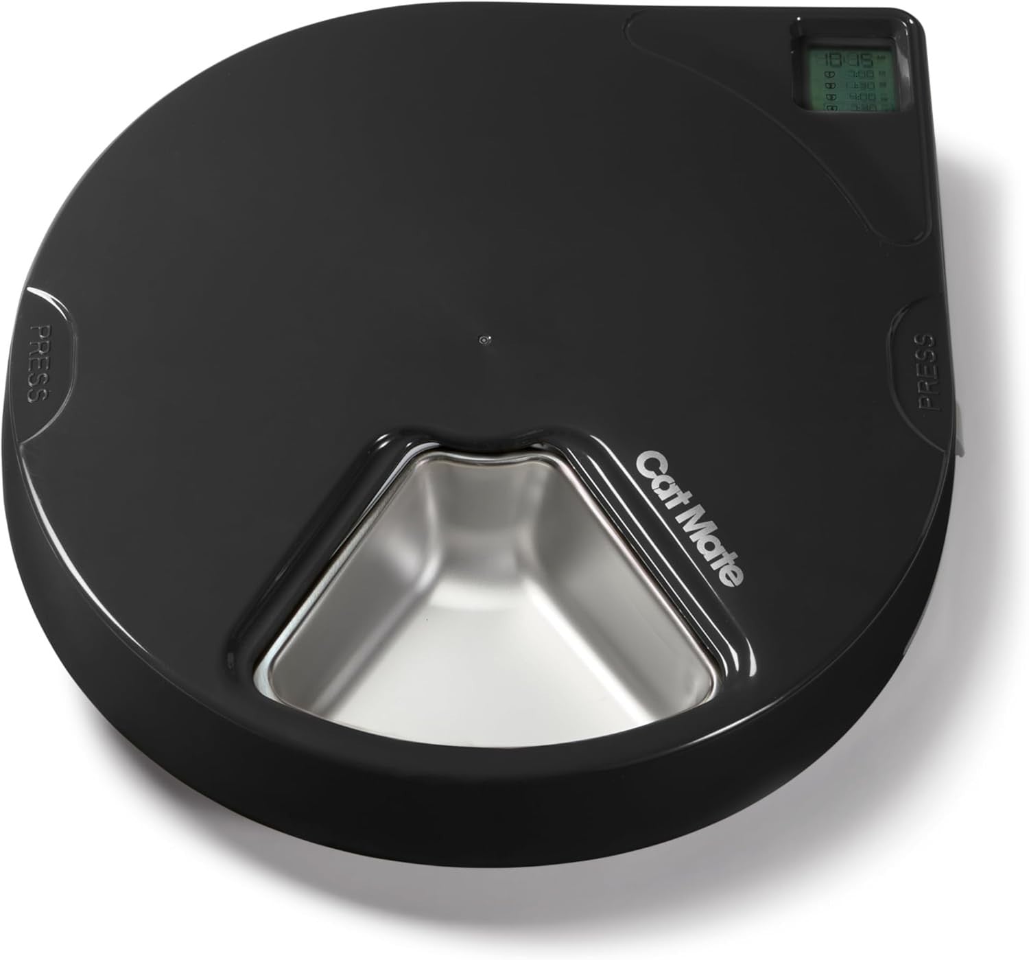 5 Meal Automatic Pet Feeder Timer Stainless Steel Bowls Ice Packs