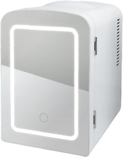 4L LED Mirror Beauty Mini Fridge | Cold & Hot, Touch Control, Portable