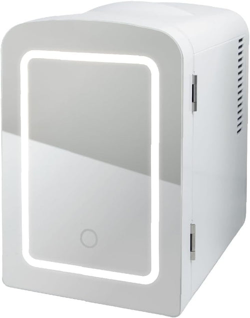 4L LED Mirror Beauty Mini Fridge | Cold & Hot, Touch Control, Portable