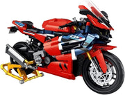 Motorcycle Building Kit 1017pcs Red Model, Realistic Details, Gift Toy