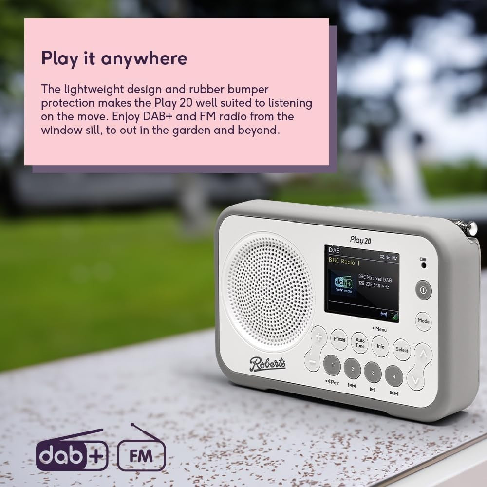 Portable DAB/FM Digital Radio with Colour Screen & Headphone Socket