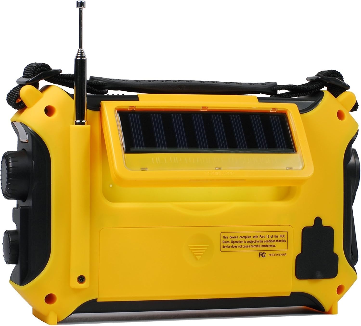 Emergency Weather Alert Radio Solar Hand Crank AM FM SW 7 Band Yellow