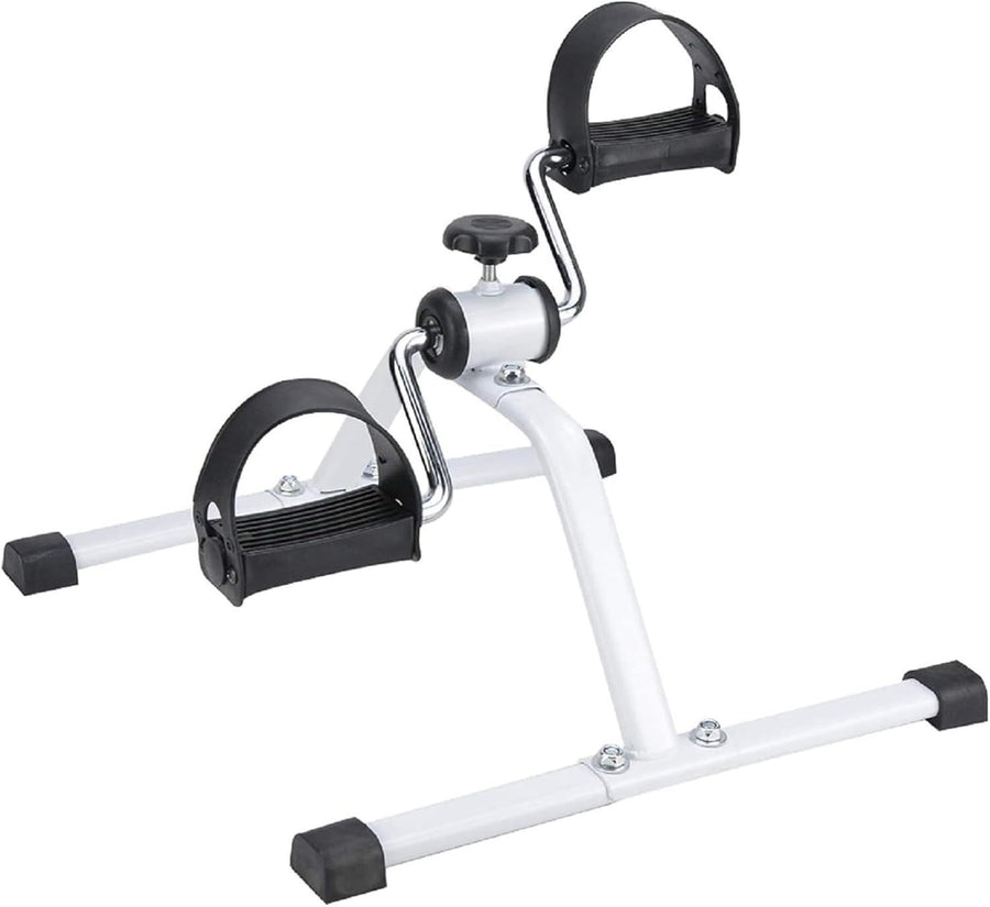 Compact Under Desk Pedal Exerciser Adjustable Resistance Arm Leg