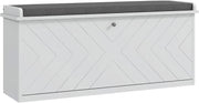 Entryway Shoe Bench with Cushion & Adjustable Shelf for Hallway Storage