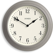 Large Silent Wall Clock 40cm Classic Grey Kitchen Living Room Decor