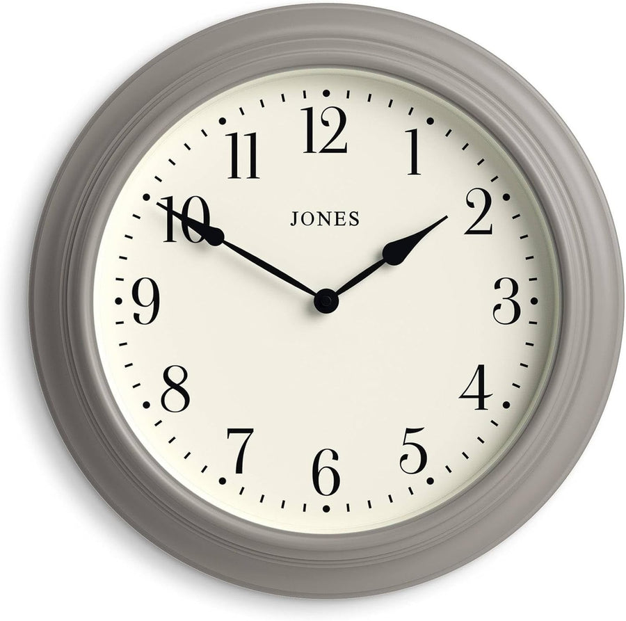 Large Silent Wall Clock 40cm Classic Grey Kitchen Living Room Decor
