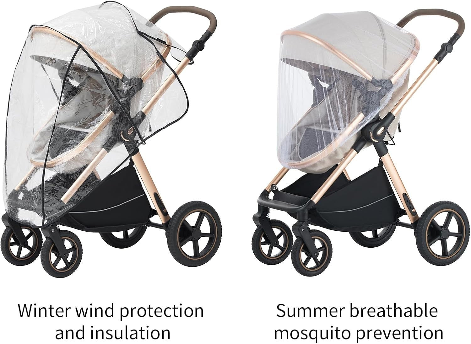 3 in 1 Baby Pram Pushchair Travel System Aluminium Frame Lightweight Foldable
