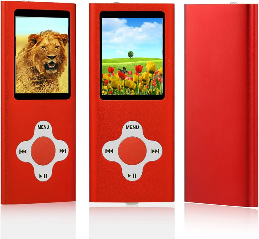 8GB MP3 Player Red FM Radio Voice Recorder 1.8" Screen