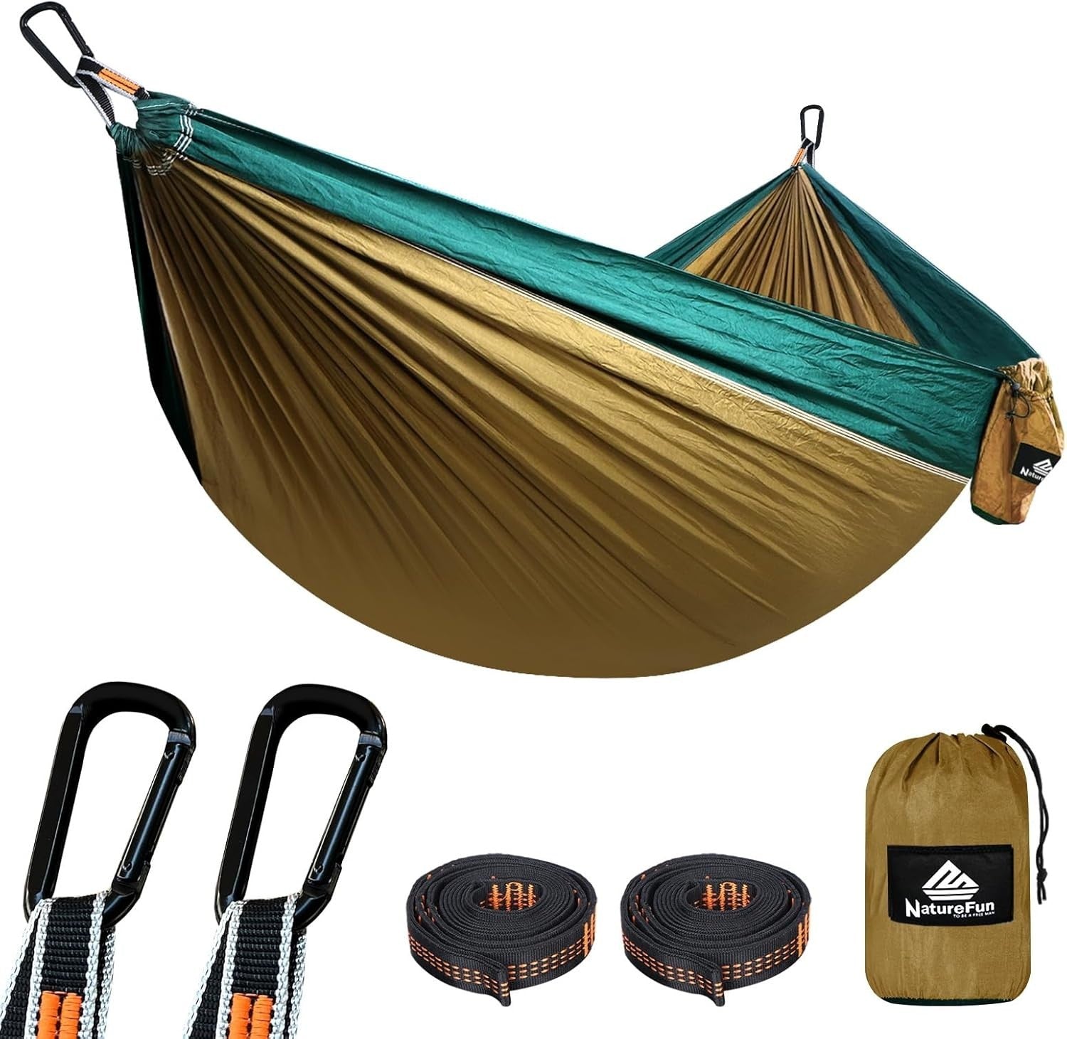 Camping Hammock 300kg Load ✅ Ultralight Parachute Nylon 🌟 275x140cm