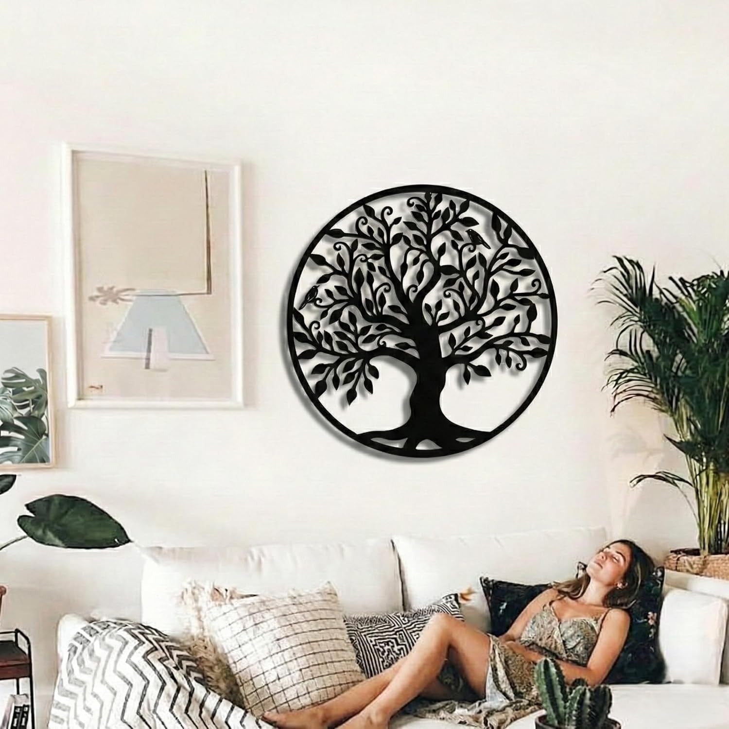 Large Metal Tree of Life Wall Art 72cm Family Sign Decor