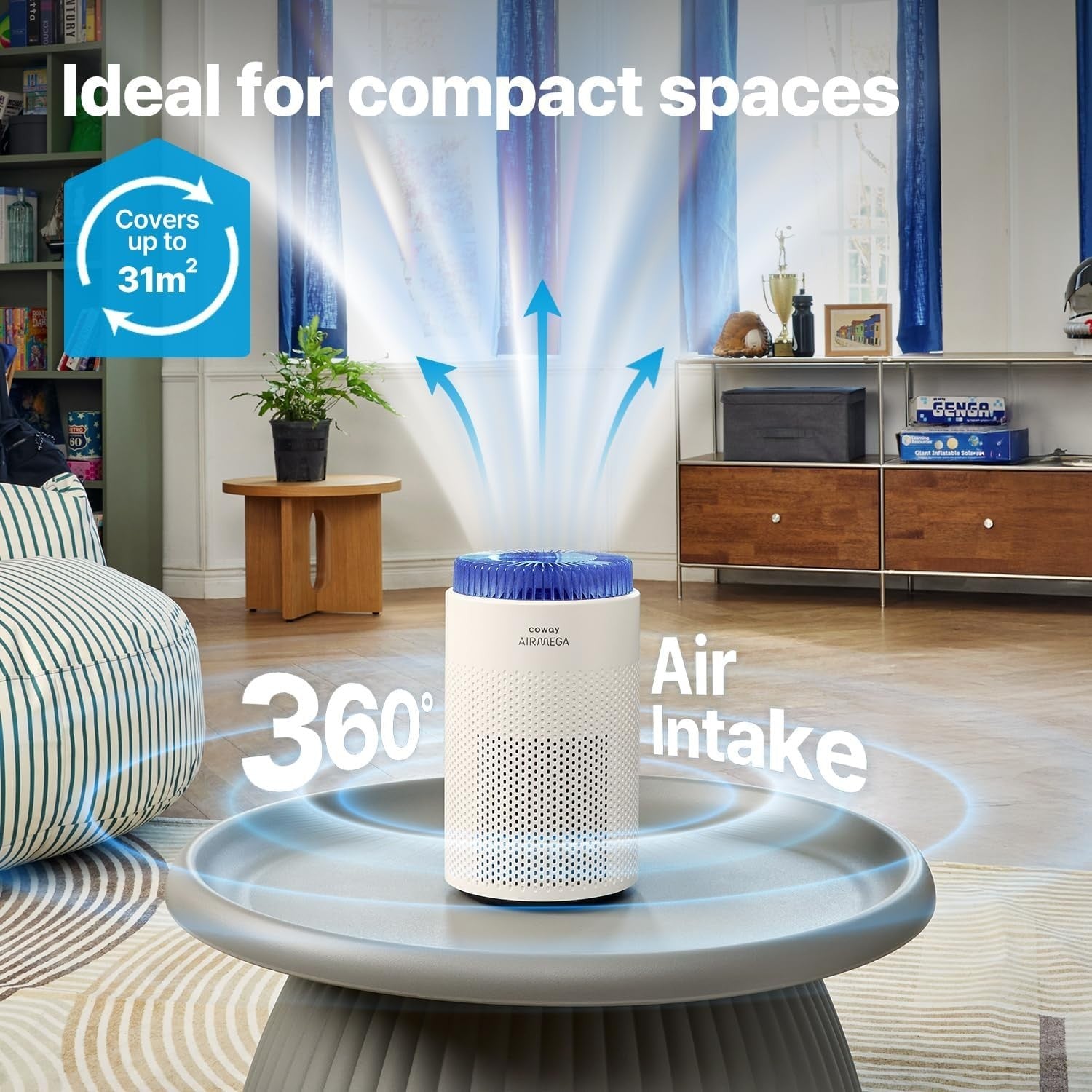 Ultra Quiet HEPA Air Purifier Small Room Auto Mode 18.4dB Allergy