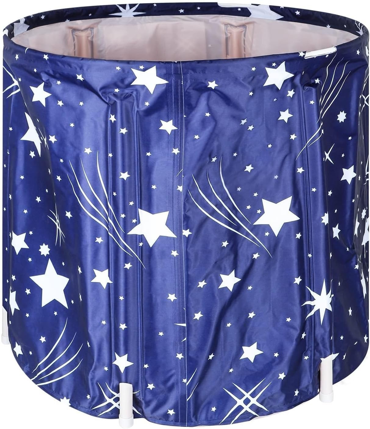 Portable Foldable Adult Bathtub 65x70cm Starry Blue PVC Hot & Ice Spa Tub