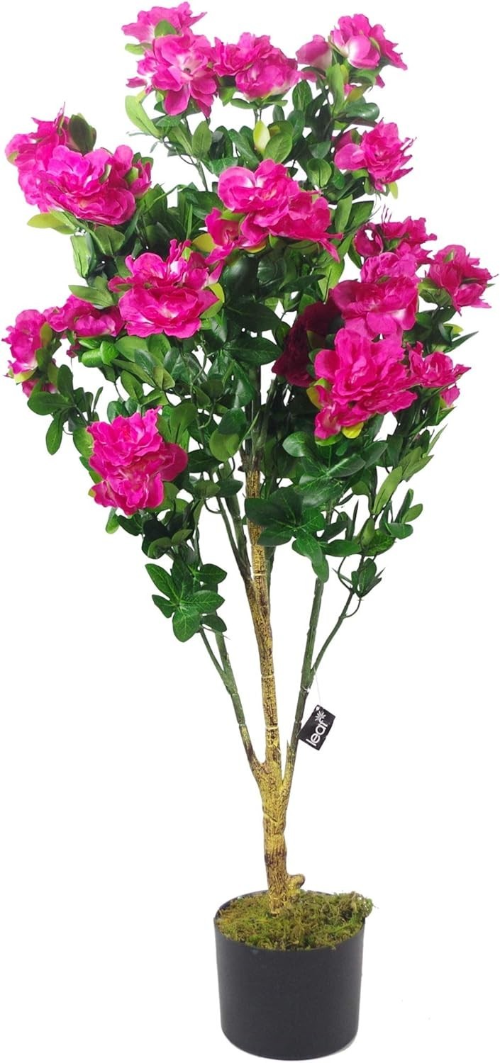 100cm Fucsia Pink Artificial Blossom Tree Silk Flower Plant Home Decoration