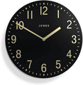 30cm Black & Gold Wall Clock Modern Convex Silent Stylish Home Decor