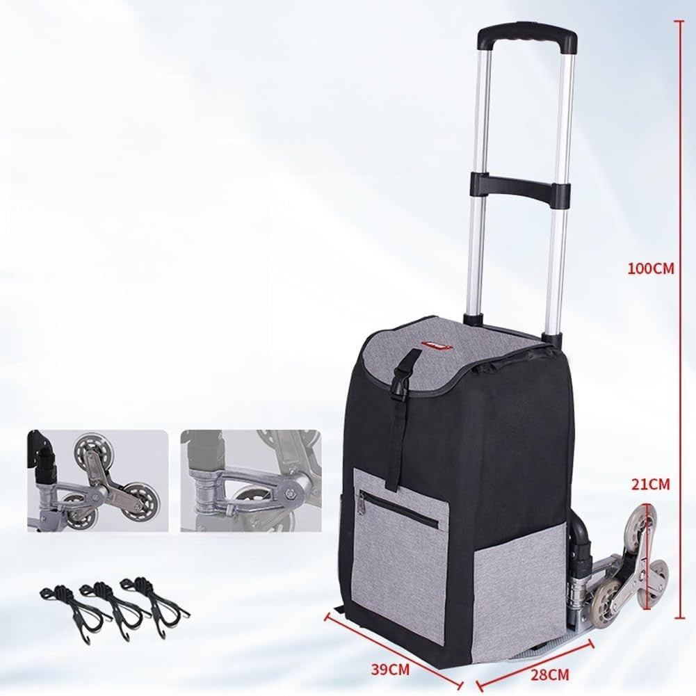 Stair Climbing Cart 330lb Heavy Duty Folding Hand Truck 10 Wheel Trolley