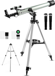 60mm Refractor Telescope for Kids Beginners 525X with Tripod
