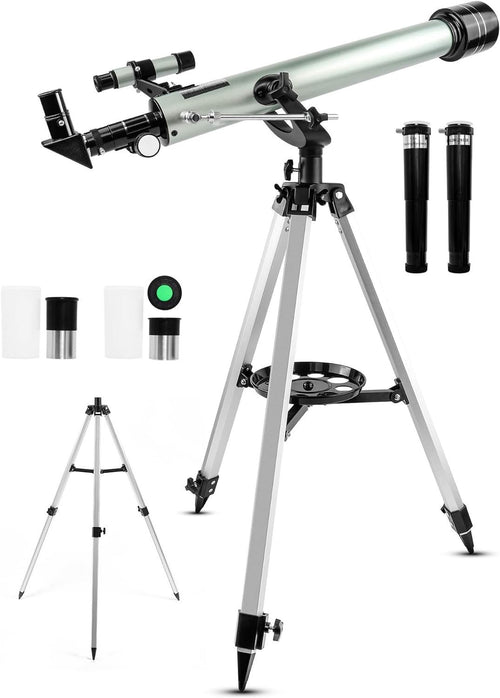 60mm Refractor Telescope for Kids Beginners 525X with Tripod
