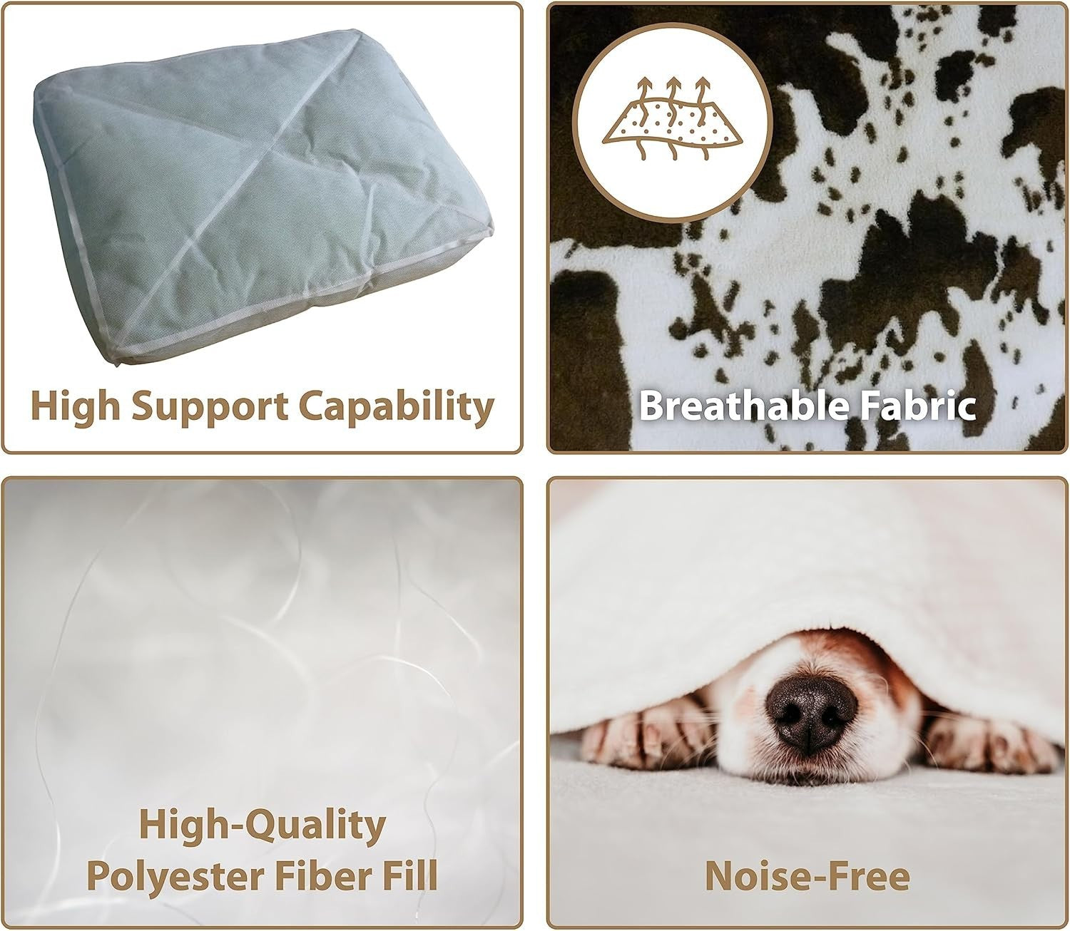 XL Dog Bed 100x66cm Crate Mattress 42" Cage Cowhide