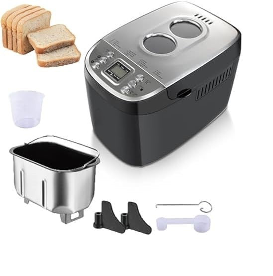 15-in-1 Electric Bread Maker Programmable Digital Timer Nonstick Ceramic Pan