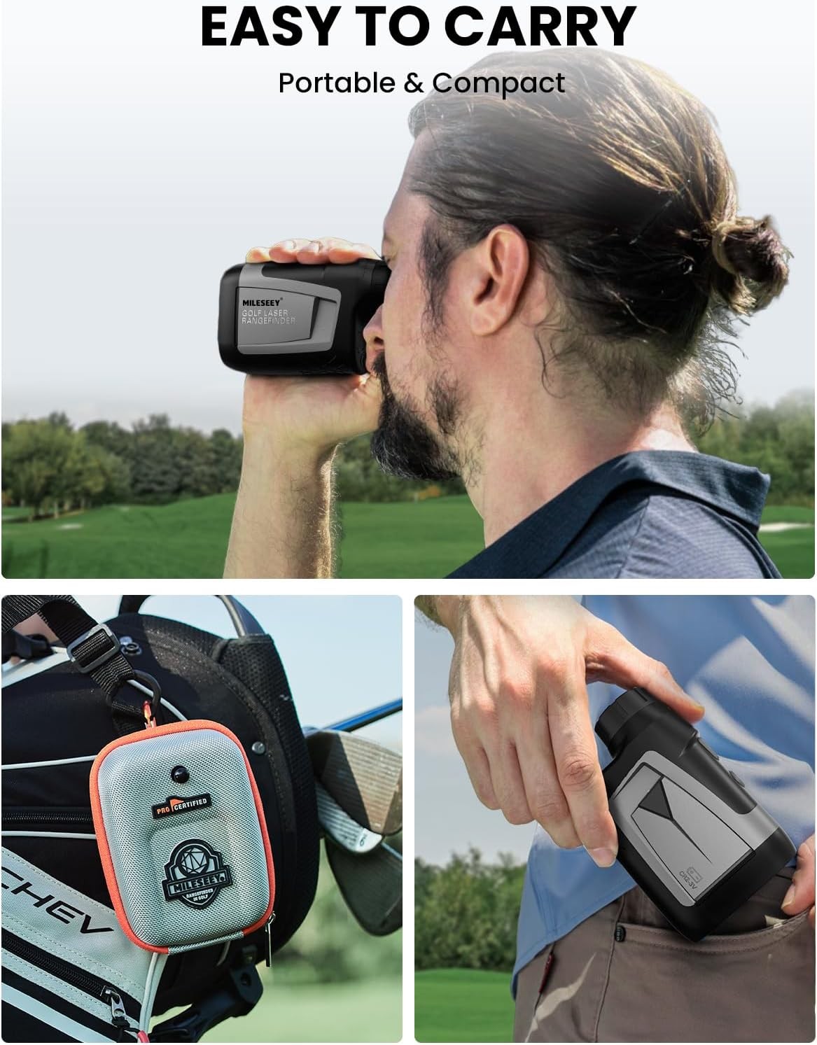 Golf Rangefinder 1100Y Slope On Off Flag Lock Vibration 6X Accuracy