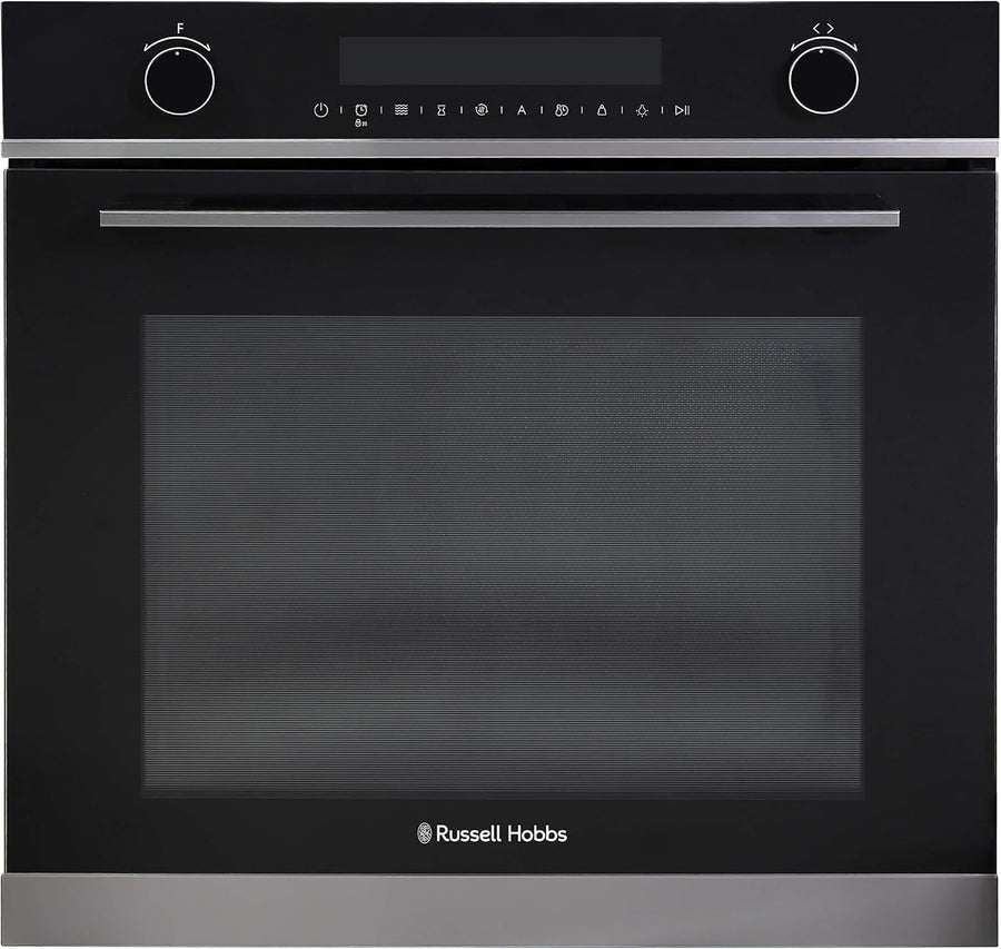 Dark Steel 59.5cm Built-in Electric Fan Oven & Microwave Combo