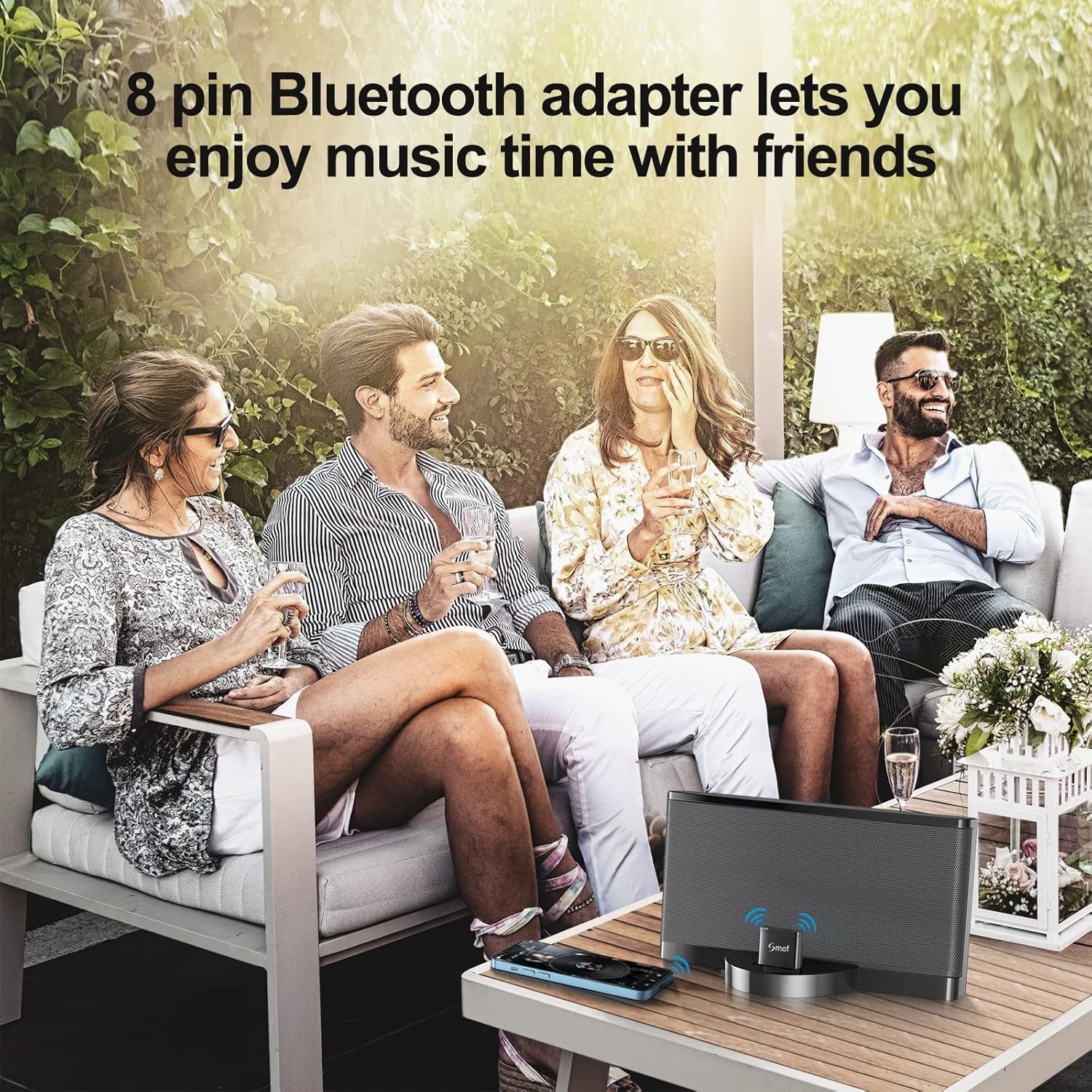 8-Pin Bluetooth Adapter Receiver for Bose, Philips, JBL, Yamaha