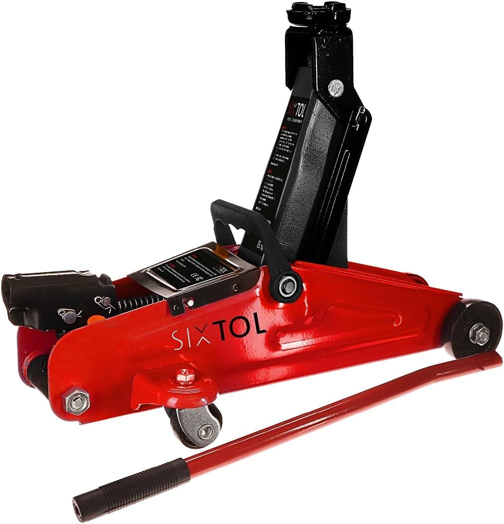 2 Ton Low Profile Hydraulic Trolley Jack 135–335mm Compact Mobile Car Lift Red