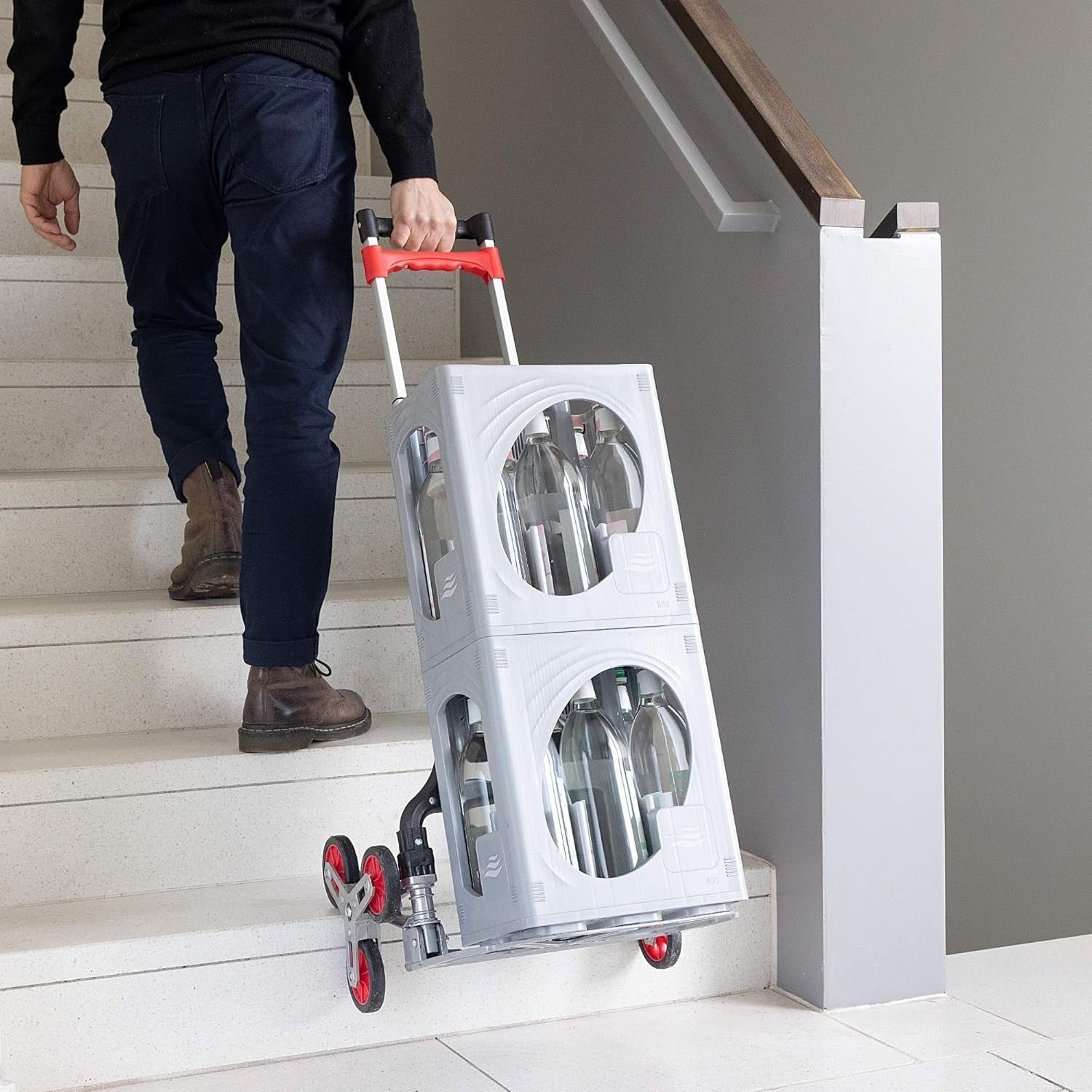 Lightweight Folding Stair Climbing Hand Trolley Aluminium Dolly 35kg