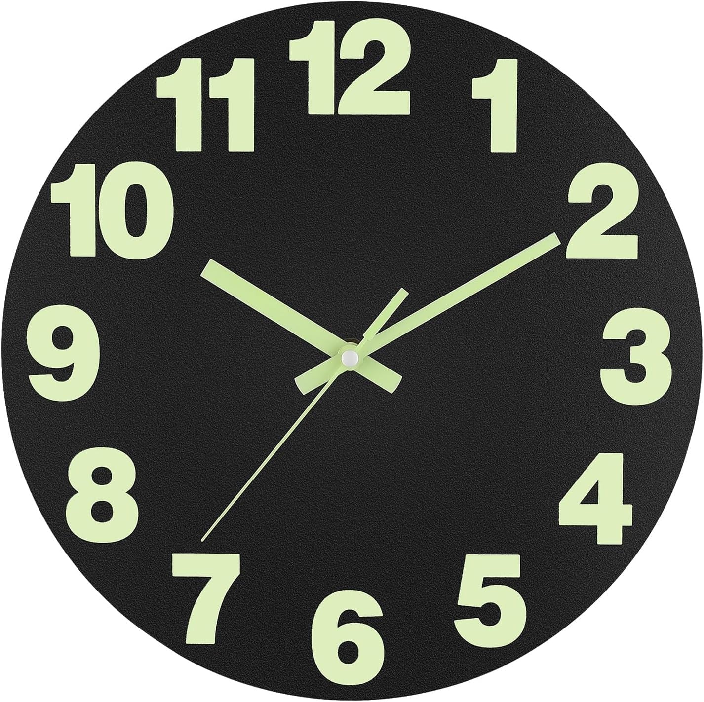 16" Glow-in-Dark LED Wall Clock Silent Quartz Large Luminous Numerals Bedroom