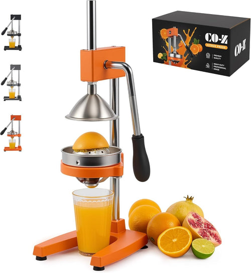 Heavy Duty Manual Citrus Press Juicer Dual Plates Lemon Orange Pom