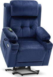 3 Motor Lift Recliner Chair Elderly Riser Heat Massage Headrest Medium