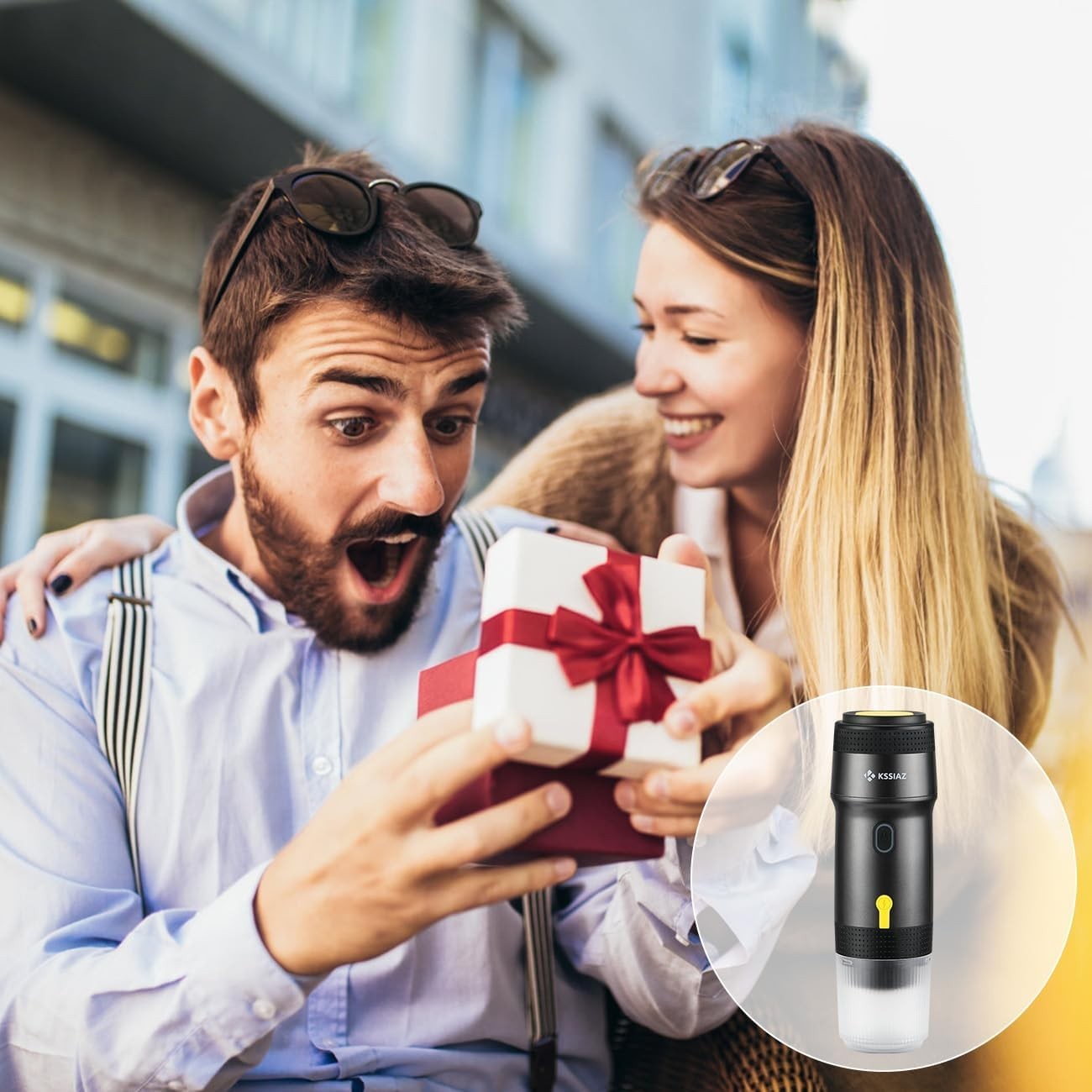 Portable Electric Espresso Maker 20Bar Self-Heating USB-C Mini Travel Machine
