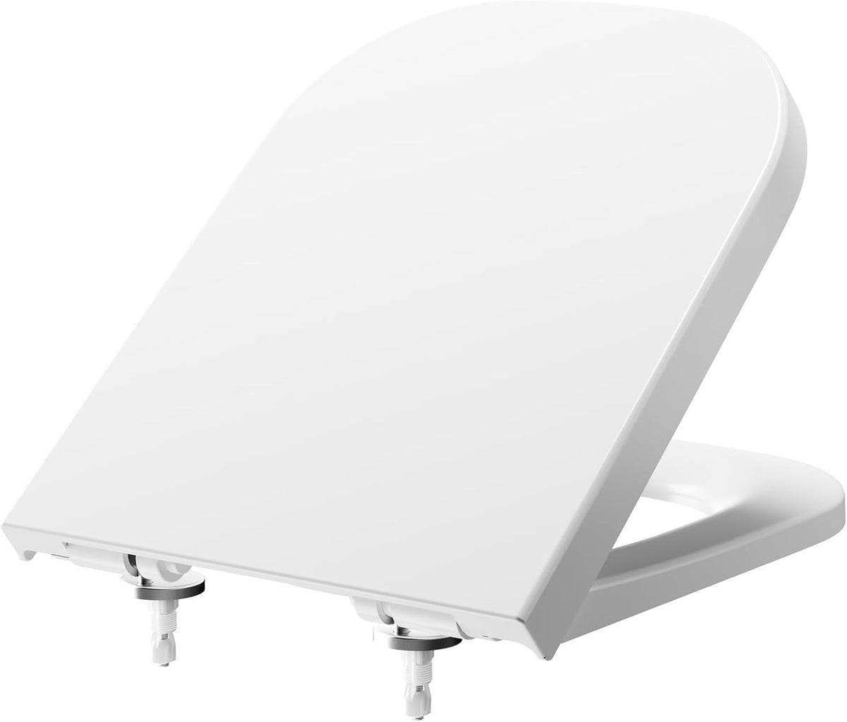 Luxury Square Soft Close Toilet Seat White Quick Release Heavy Duty 42.7x35cm