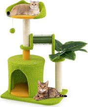 Cat Tree Tower with Condo Scratching Posts Self Groomer Kitten Activity