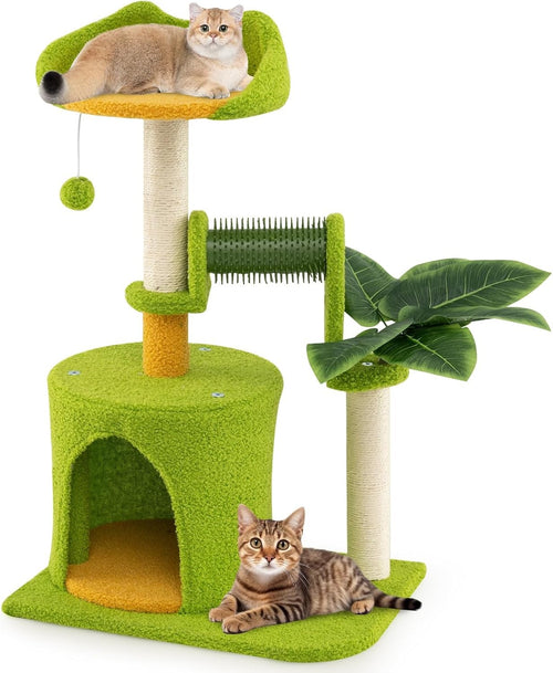 Cat Tree Tower with Condo Scratching Posts Self Groomer Kitten Activity