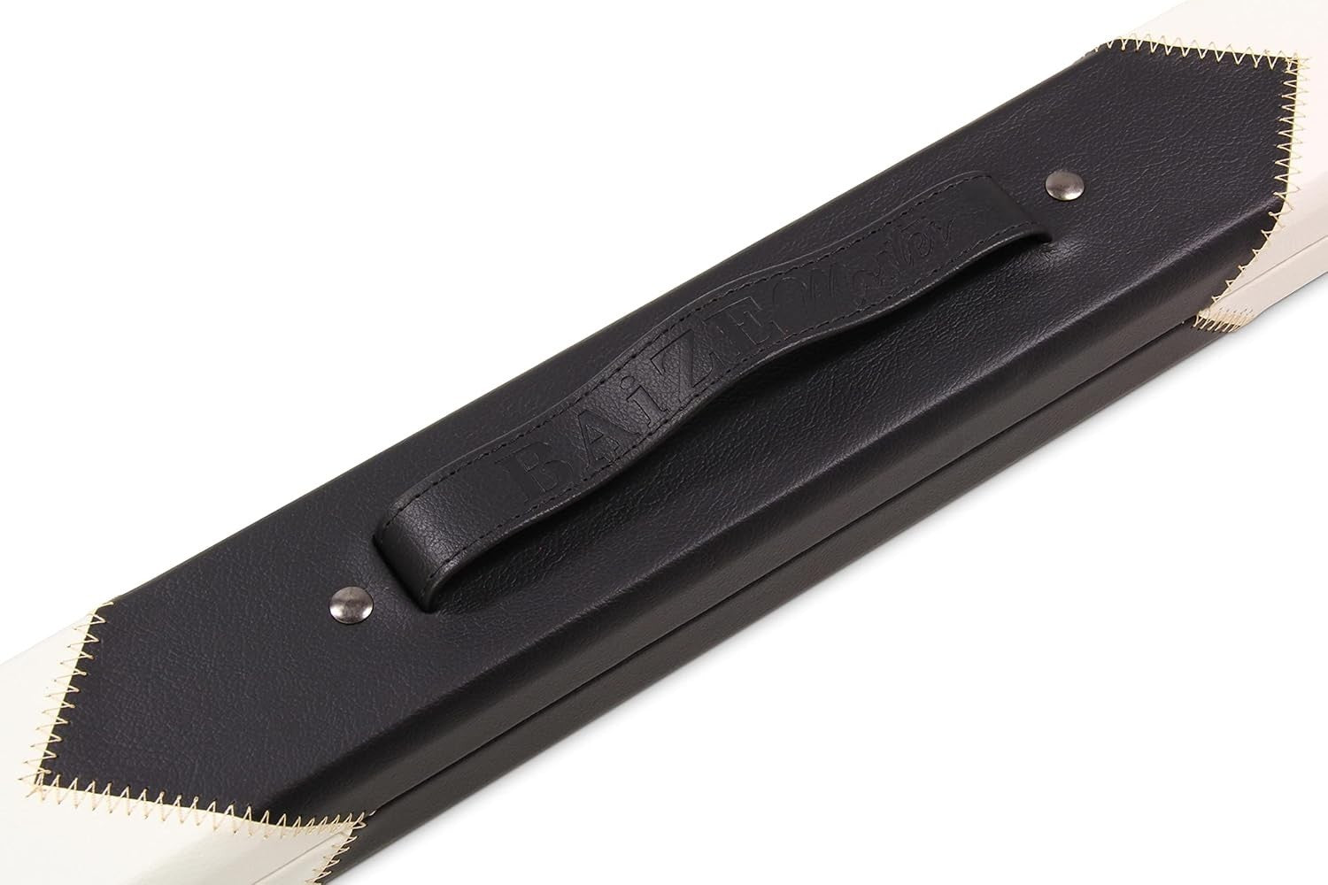 White Hard Cue Case for Snooker Pool 2 Piece Centre Joint Deluxe