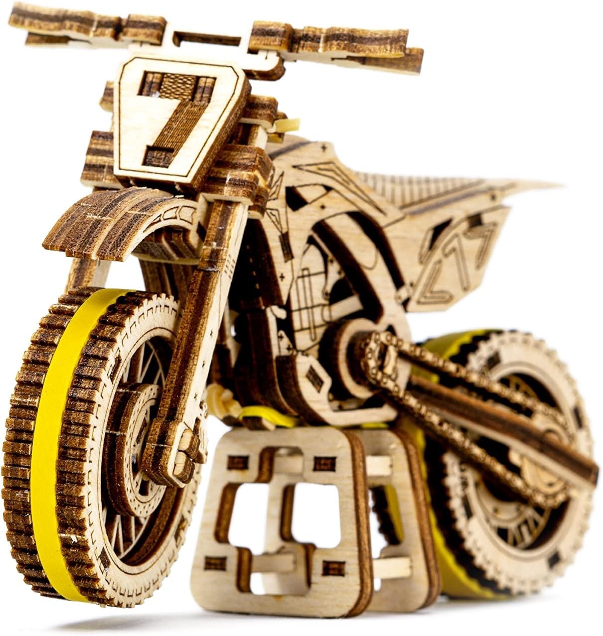 3D Wooden Motorbike Puzzle Kit 1:15 Model Gift for Adults & Teens