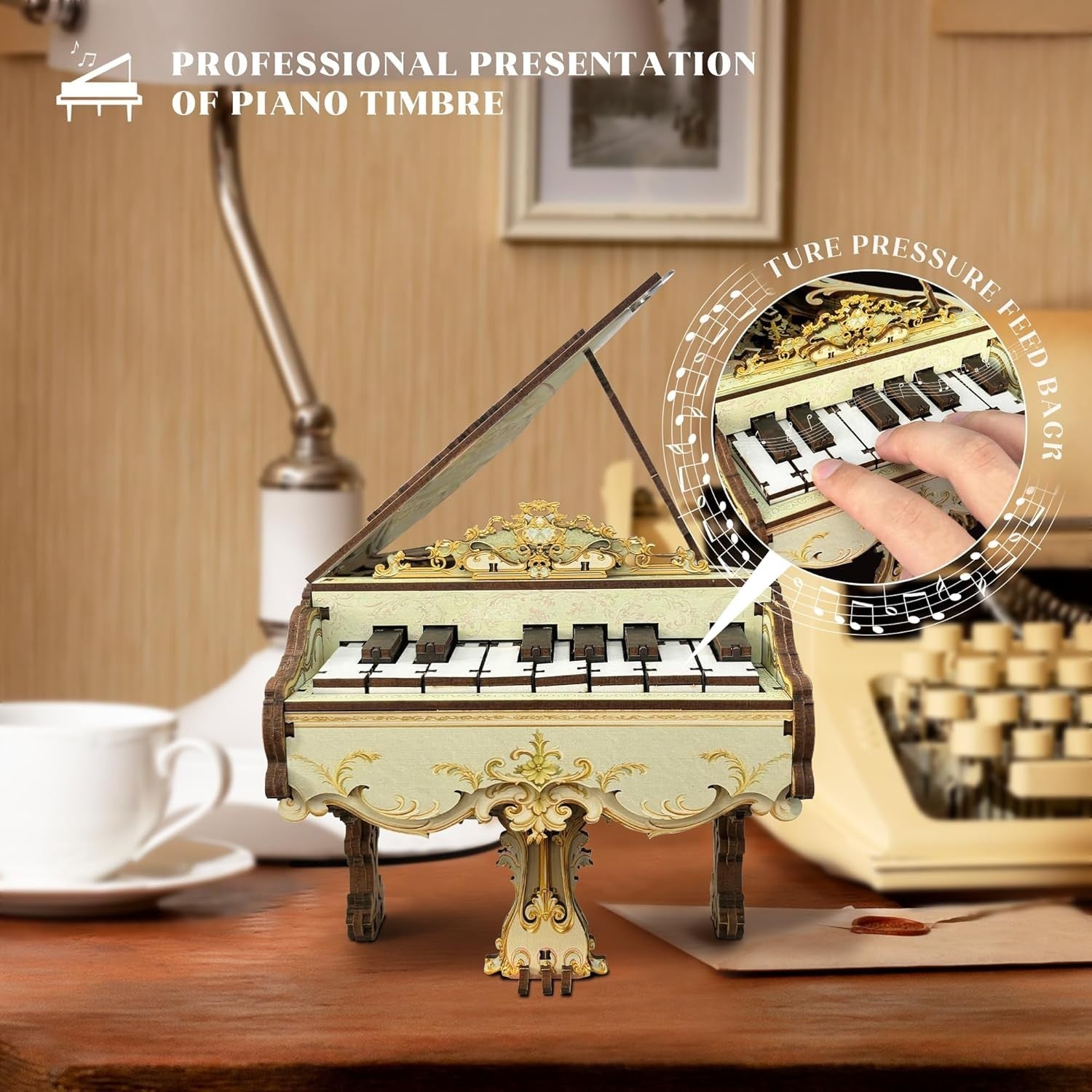 DIY 3D Wooden Piano Puzzle Music Box – Mechanical Craft Kit for Adults