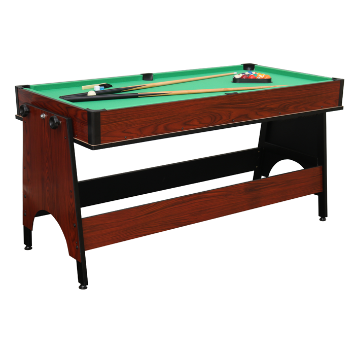 2 in 1 Air Hockey Pool Table Combo Flip Top Indoor Game Mahogany