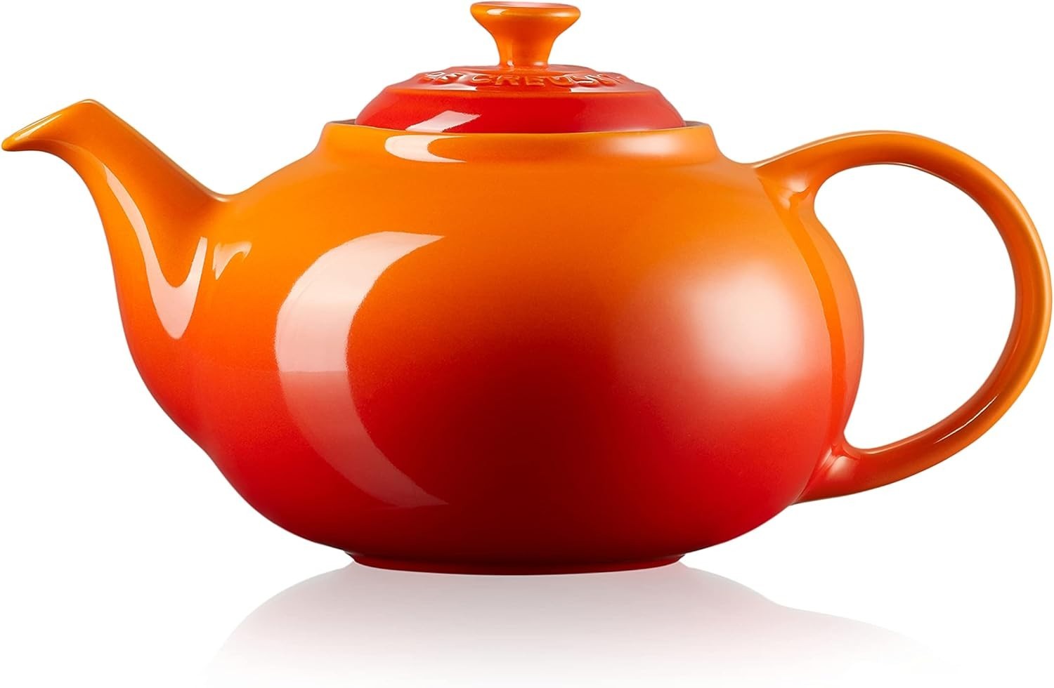 Stoneware Teapot 1.3L Classic Tea Pot Volcanic Orange 3-4 Cups