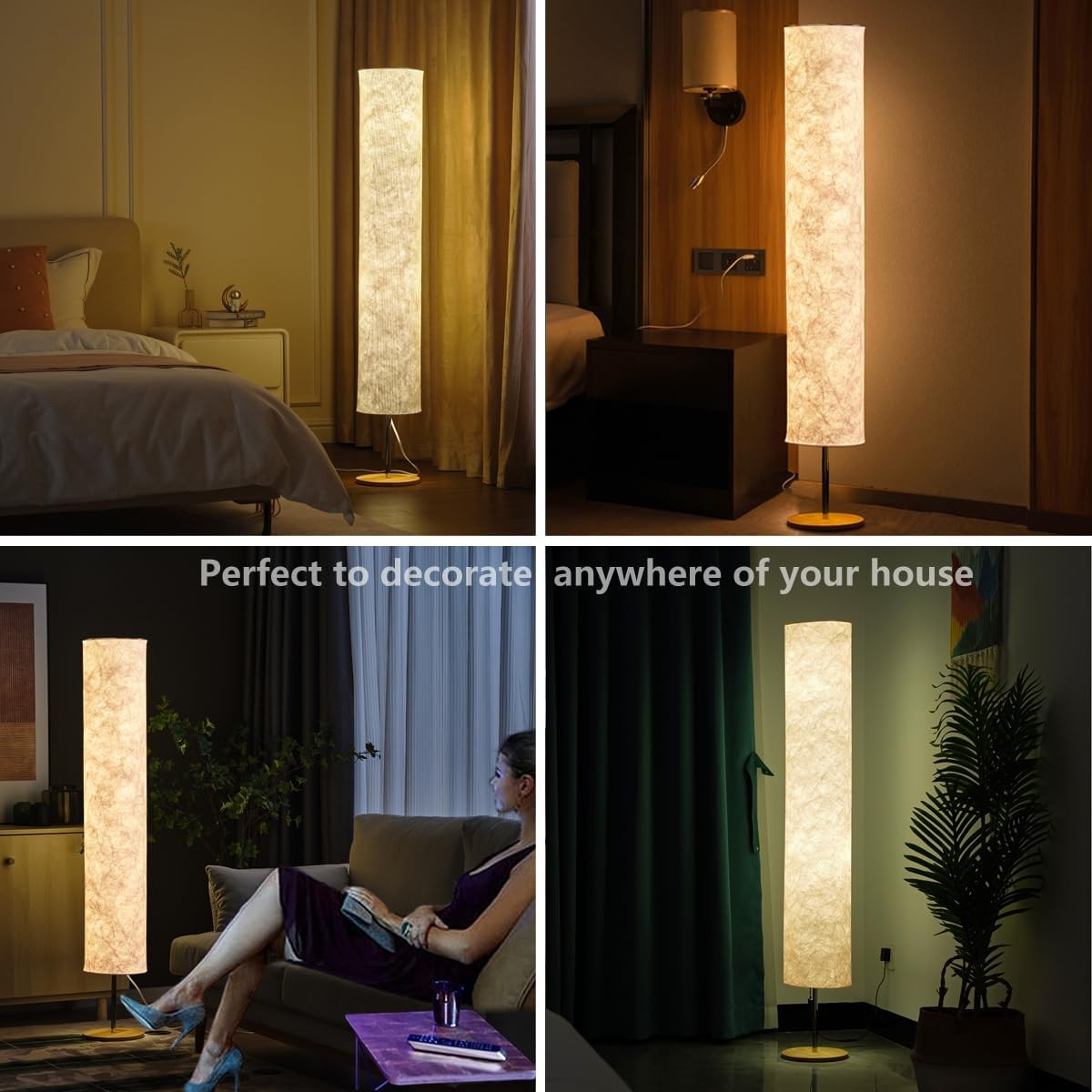LED Floor Lamp Remote Dimmable 3 Colour Soft Standing Corner Light