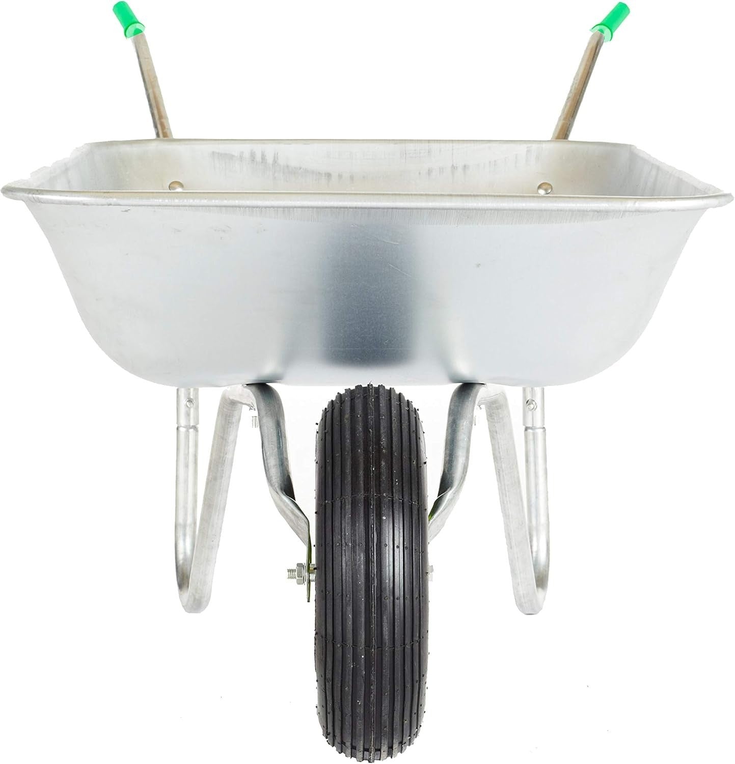 65L Garden Wheelbarrow – Galvanised Steel Tray w/ Pneumatic Tyre for Heavy Loads