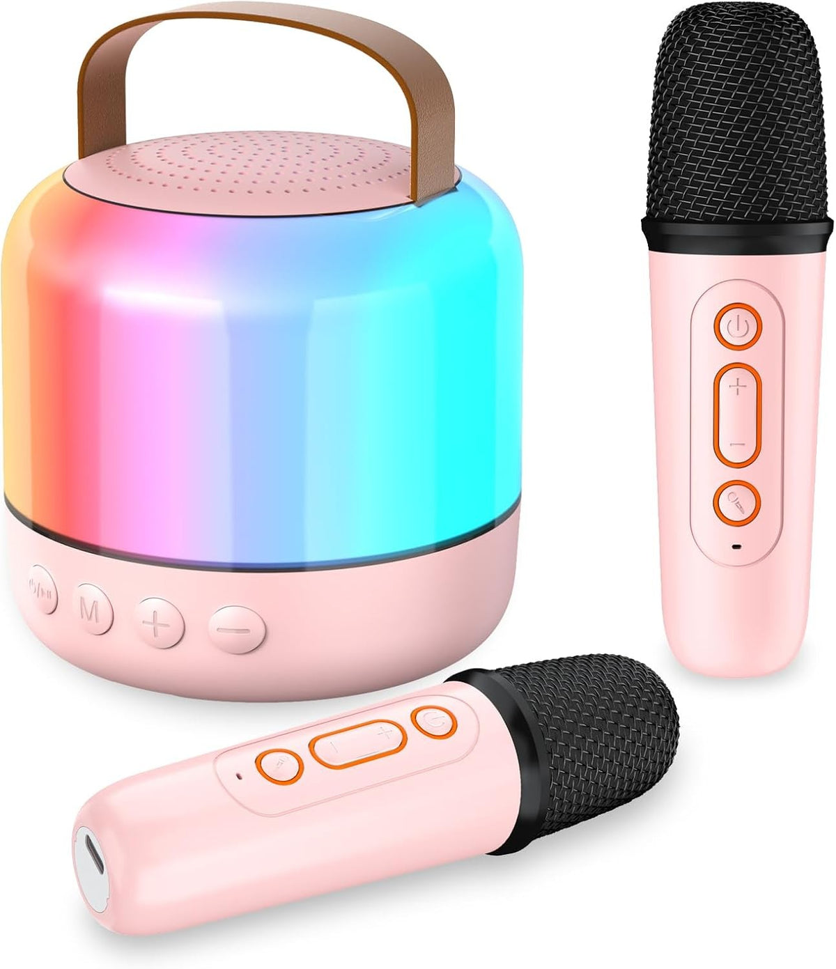 LED Kids Karaoke Speaker with 2 Mics Bluetooth Party Gift